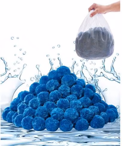 VEVOR Palline Filtranti in Fibra di Poliestere Blu per Filtro a Sabbia, 0,71 kg