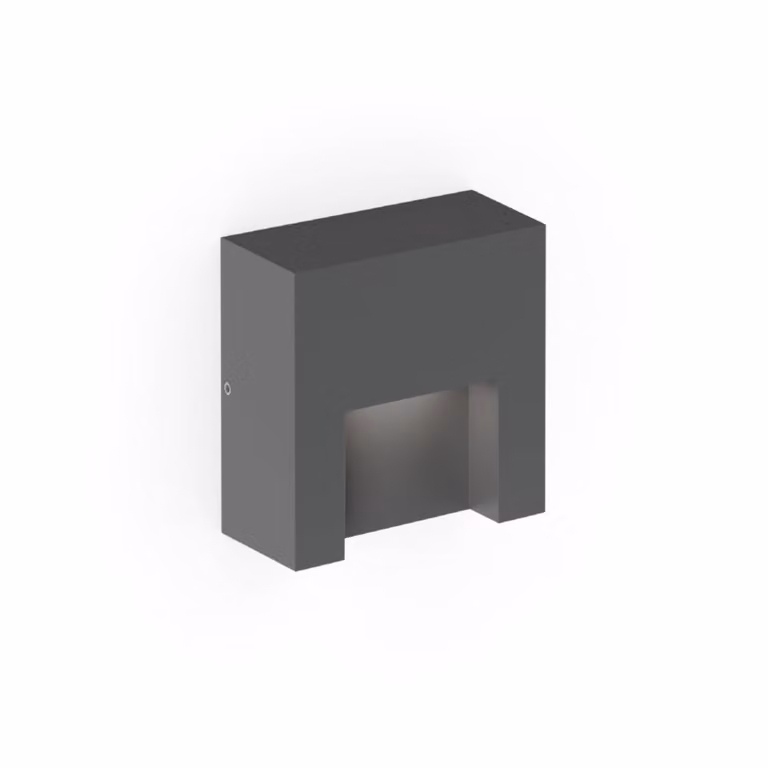 Wever & Ducré Lighting Applique da esterni Reto 0.8, dimmerabile, Nero, Alluminio, Moderno, Applique da esterni