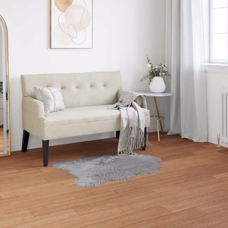 Tappeto in finta pelliccia vidaXL Grigio, L: 80 cm, P: 50 cm, in Poliestere