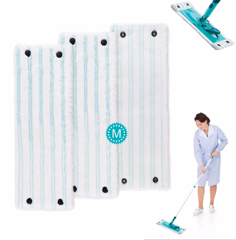 Set di 3 mop di ricambio in microfibra, dimensioni 33x15 cm