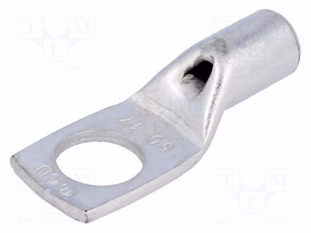 1 connettore a anello per cavo coassiale, sezione 50 mm², per collegamento a morsetto, adatto per cavi VA01-0126, confezione da 50, isolato