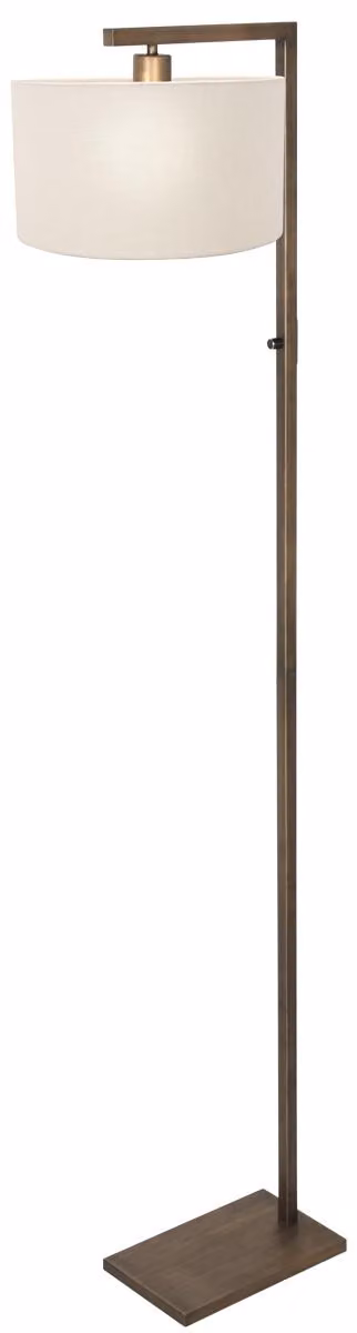 Lampada da terra - bronzo - Stang - lino metallo - lampada d'atmosfera - E27 - 4896BR - Steinhauer
