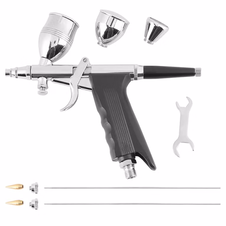 Pistola ad aerografo a gravità, per la decorazione delle unghie artistiche Modello 0.3mm 0.5mm 0.8mm tre dimensioni di ugelli a spruzzo