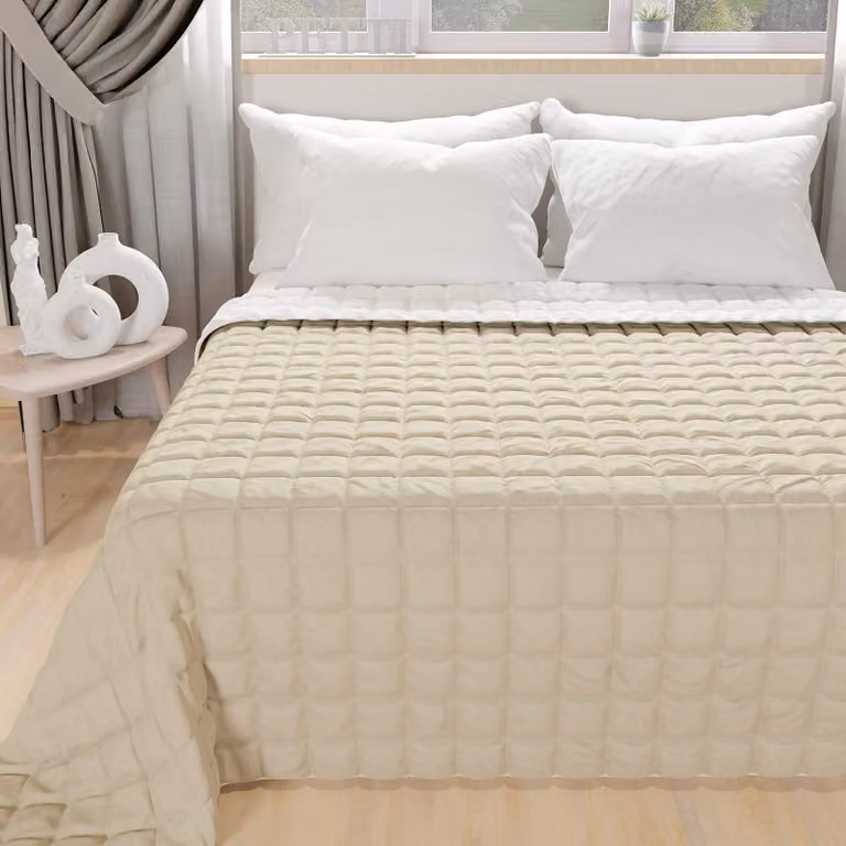 Coperta matrimoniale singola, due facce, realizzata in microfibra al 100%