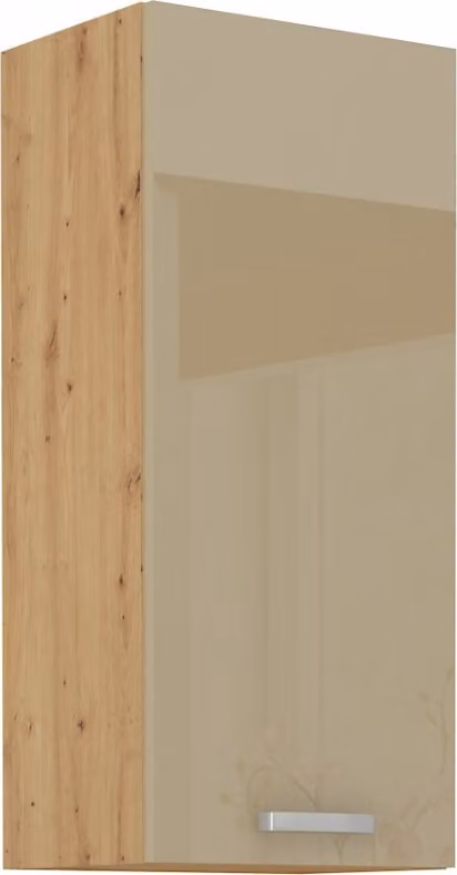 Armadietto superiore alto ADARA - larghezza 40 cm, cappucino / rovere artisan