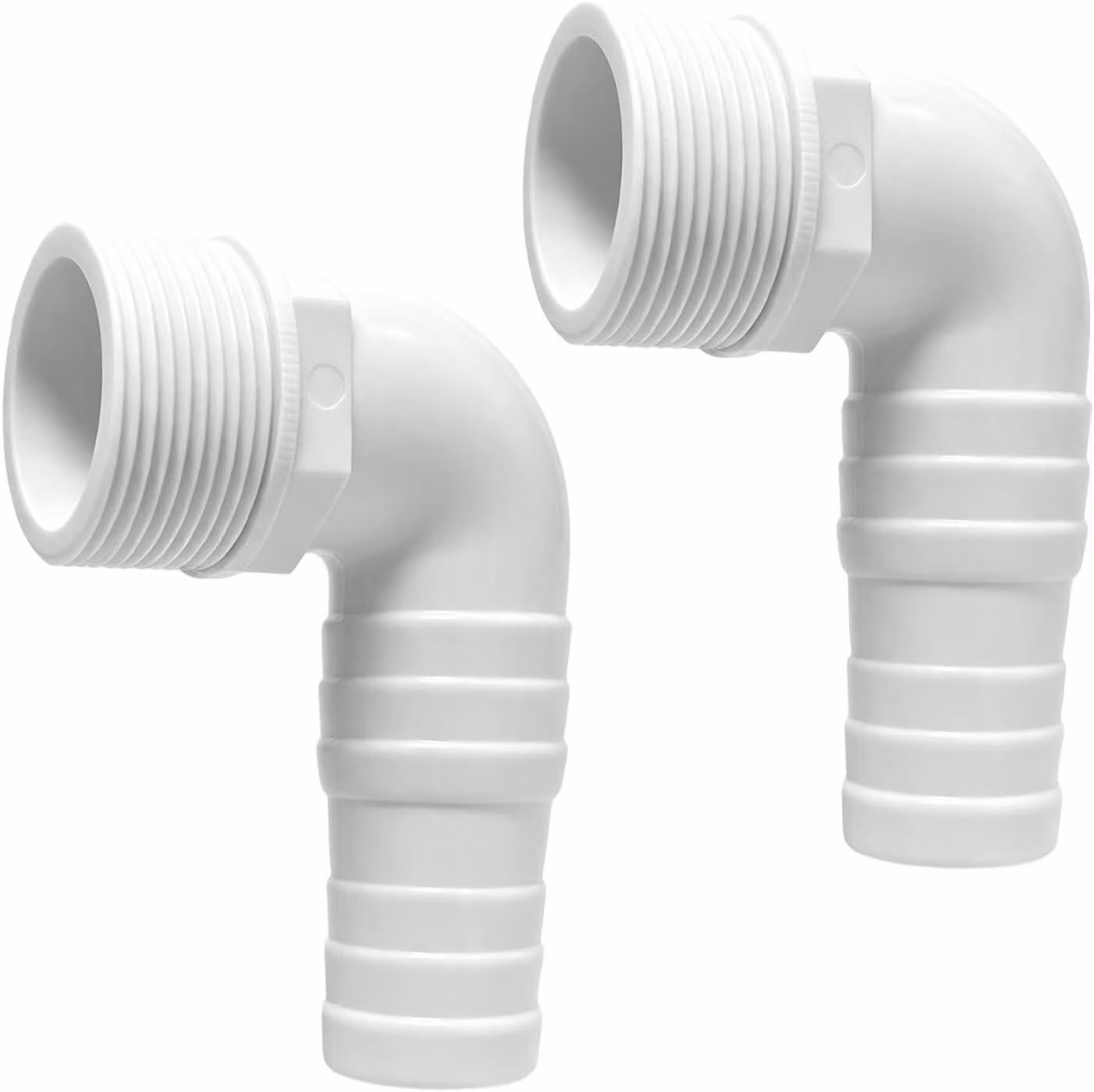 Accessori per piscine: raccordo angolare a 90°, diametro 32/38 mm, filettatura esterna da 1½ pollici, per installazioni in piscine