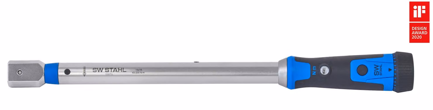 Chiave dinamometrica professionale in acciaio SW, con attacco quadro, 40-200 Nm 03870L