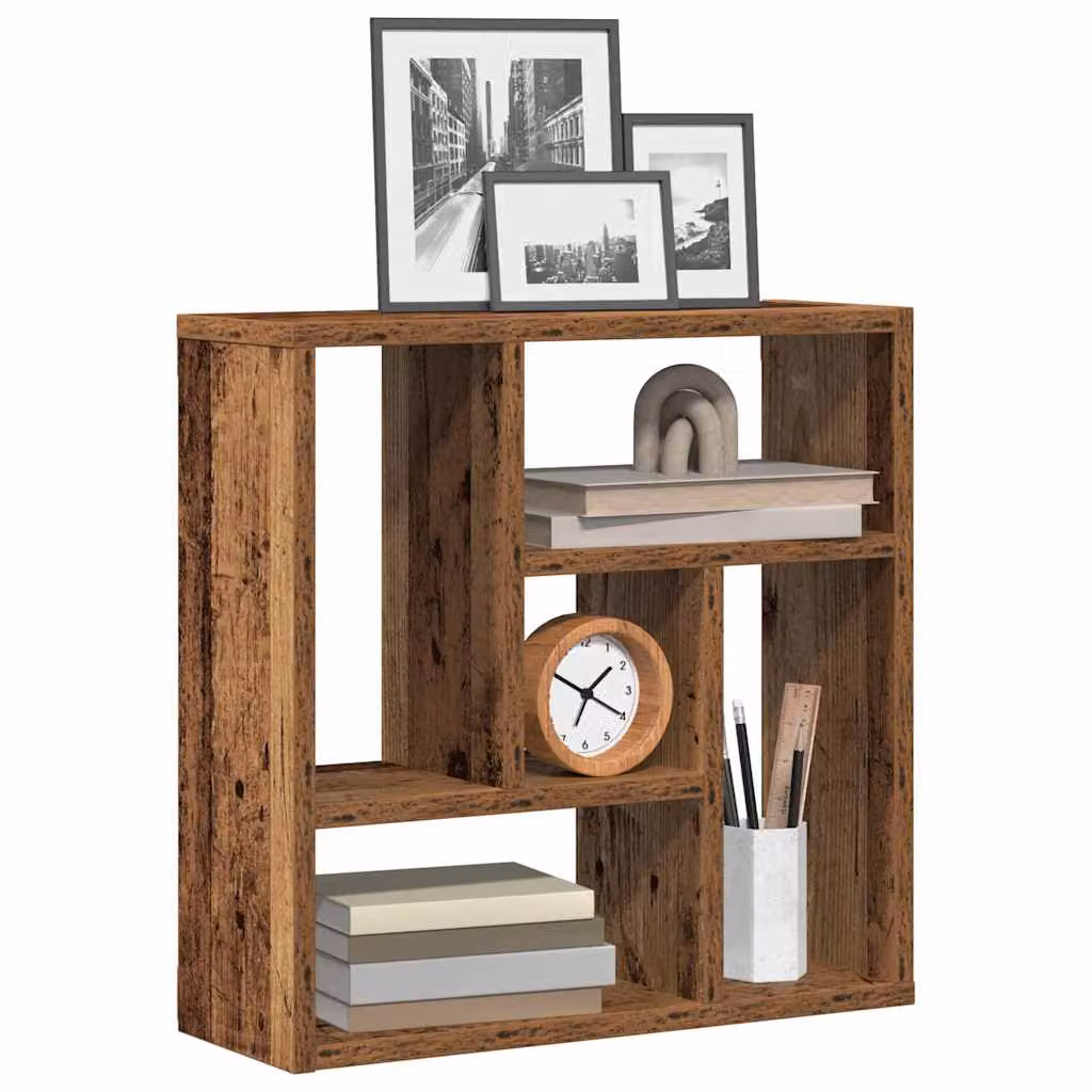 Scaffale a Parete vidaXL in MDF Stile Rustico Marrone L: 45 cm, H: 45 cm, P: 16 cm