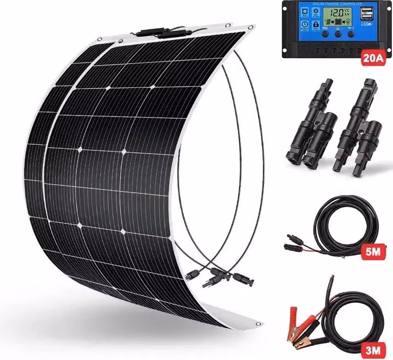 Pannello solare, design flessibile, alta efficienza, kit da 200W
