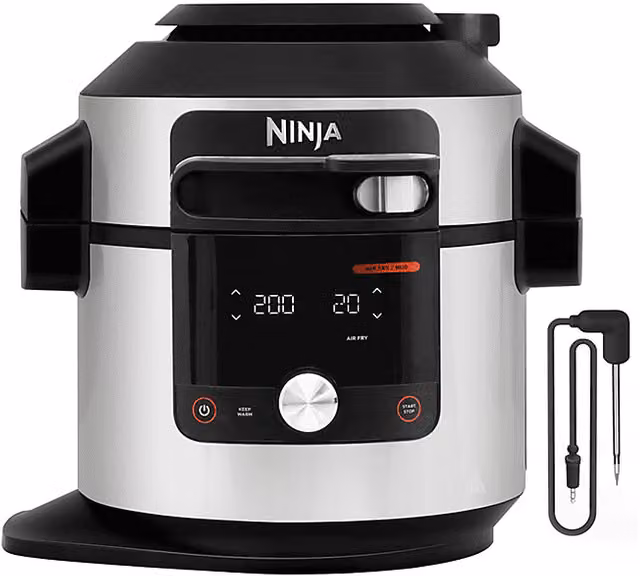 Ninja Multicooker 14in1 OL750EU, Pentola Multifunzione da 7,5 l, 1760 W, Nero/Acciaio