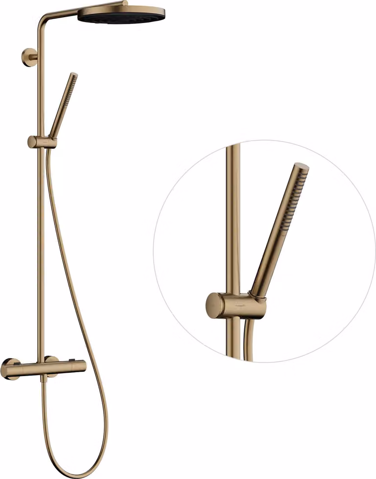hansgrohe Pulsify S PURO Système de douche 260, 1jet, Ecostat Fine, EcoSmart, douchette à main 1jet, 24223140, 24223140