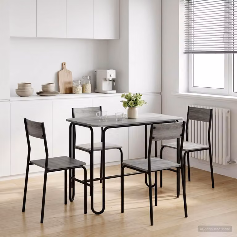 Maison Exclusive - Tavolo da pranzo, dimensioni 100 x 50 x 75 cm, materiale composito in legno, colore grigio Sonoma