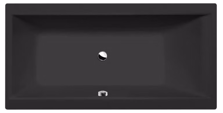Vasca rettangolare Polysan CLEO 150x75x48 cm, nero opaco