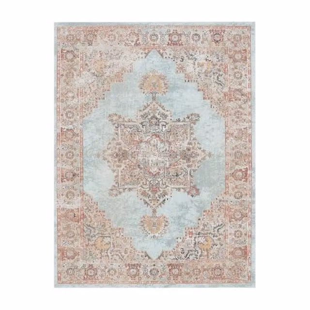 Tappeto Torino turchese per interni ed esterni, stile orientale, L: 60 cm x P: 100 cm – 1