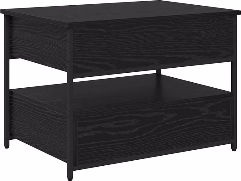 Tavolino da salotto con cassetto Rovere Nero 70 x 50 x 54.5 cm
