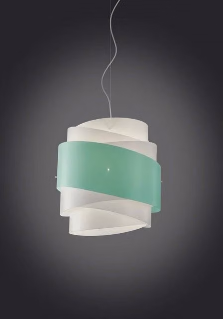 Lampadario a sospensione BEA una luce Verde diametro 40x h39 cm