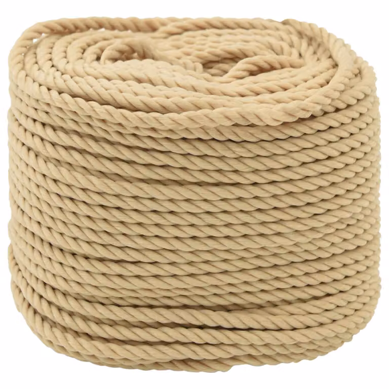 Corda da barca vidaXL in plastica, colore beige o marrone, diametro: 4 mm, lunghezza: 50 m
