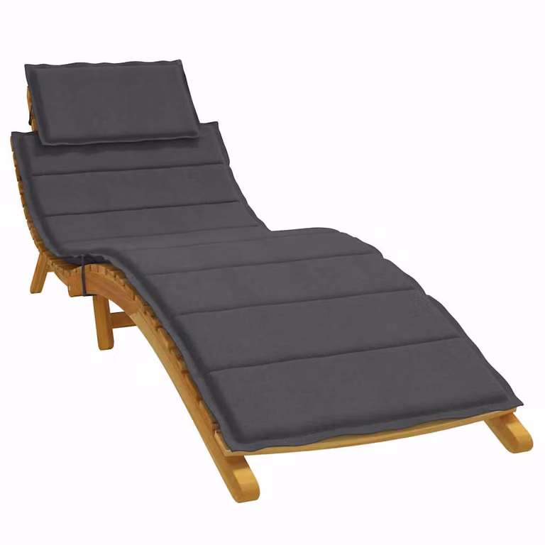 vidaXL Cuscino per Lettino Prendisole Antracite Mélange L: 186 cm, P: 58 cm, H: 4 cm