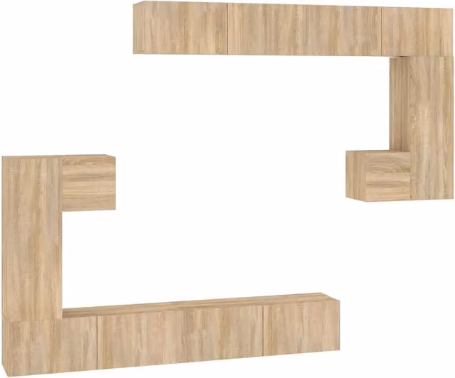 Mobile TV a Parete | Armadietto TV | Mobile Porta TV Rovere Sonoma in Legno Multistrato