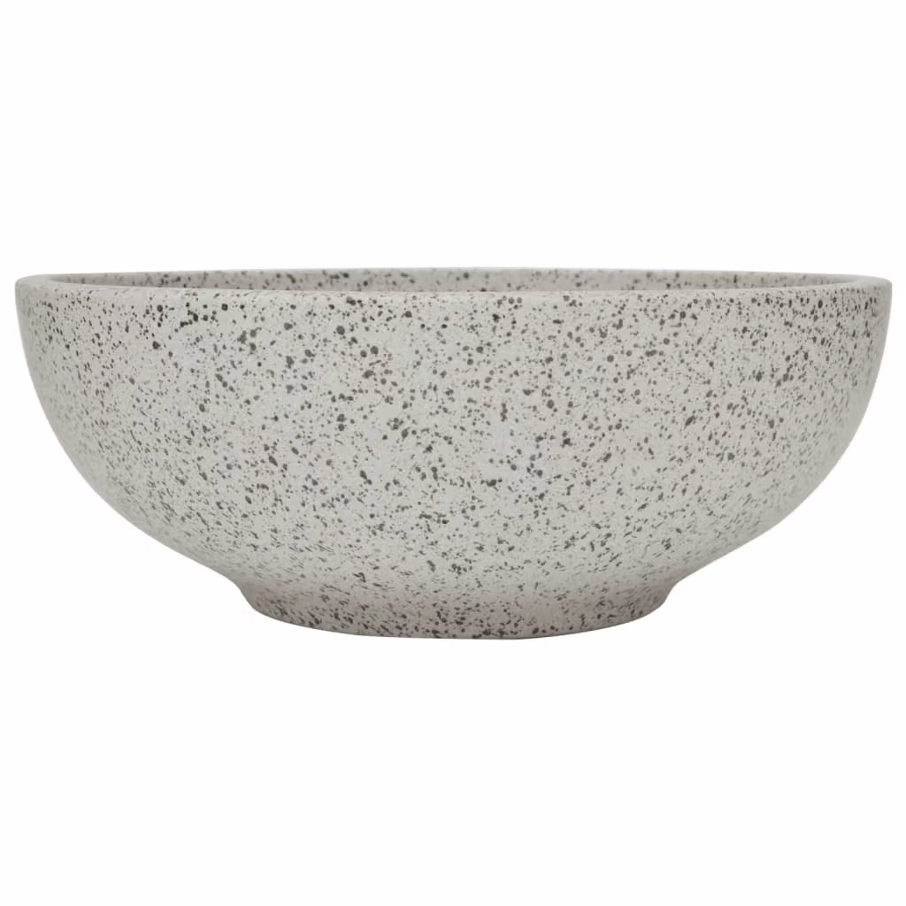 Lavabo da Appoggio Grigio Rotondo Φ41x14 cm Vetroceramica
