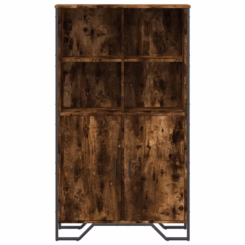 Buffet credenza con cassettiera e ripiani aperti per cucina e soggiorno, marrone, L: 137,5 cm, H: 79,5 cm, P: 35,5 cm – 2