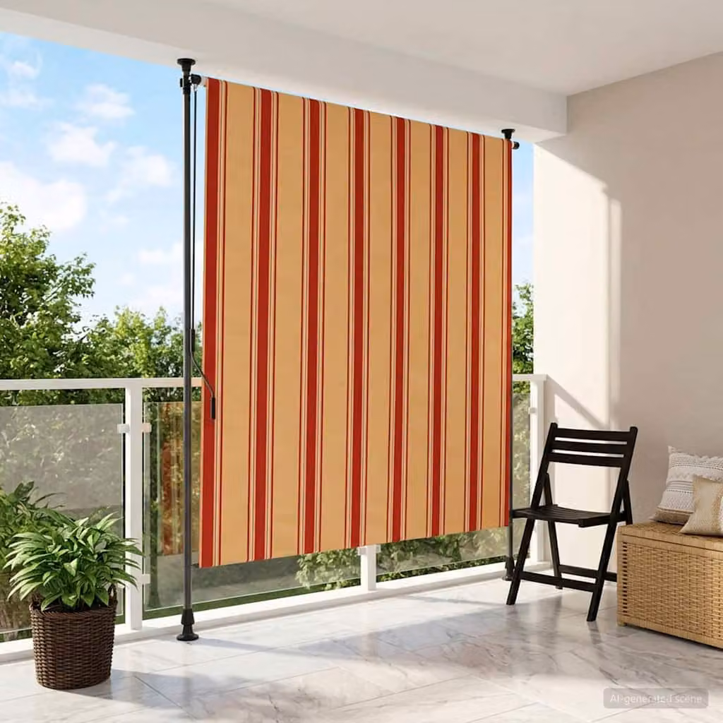 vidaXL Tenda a Rullo Esterna Multicolore in Poliestere e Alluminio L: 100 cm, H: 275 cm
