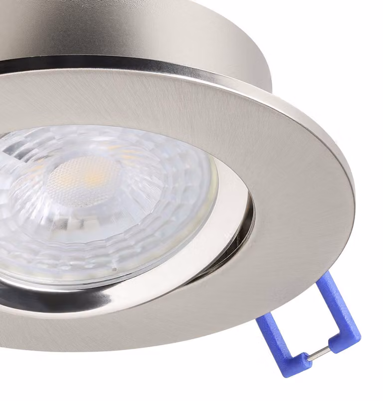 EGLO, set di 3 faretti da incasso Barranco, lampada da soffitto direzionale, faretto da incasso rotondo senza lampadina, plafoniera, attacco GU10, diametro 9 cm