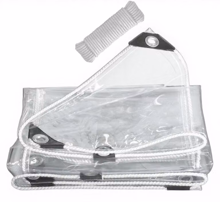 Omgoods - Telo impermeabile trasparente, 1 x 3 metri, con occhielli