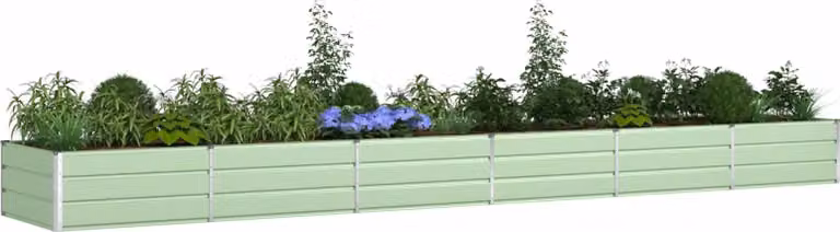 Fioriera Verde Pastello 580 x 100 x 45 cm Acciaio zincato