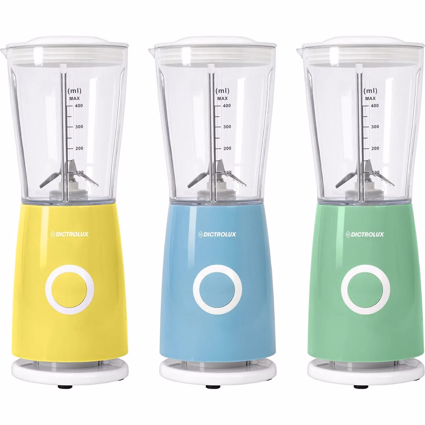 Dictrolux Frullatore Elettrico Retrò Collection con Bicchiere in Vetro e Acciaio Inox da 170 Watt