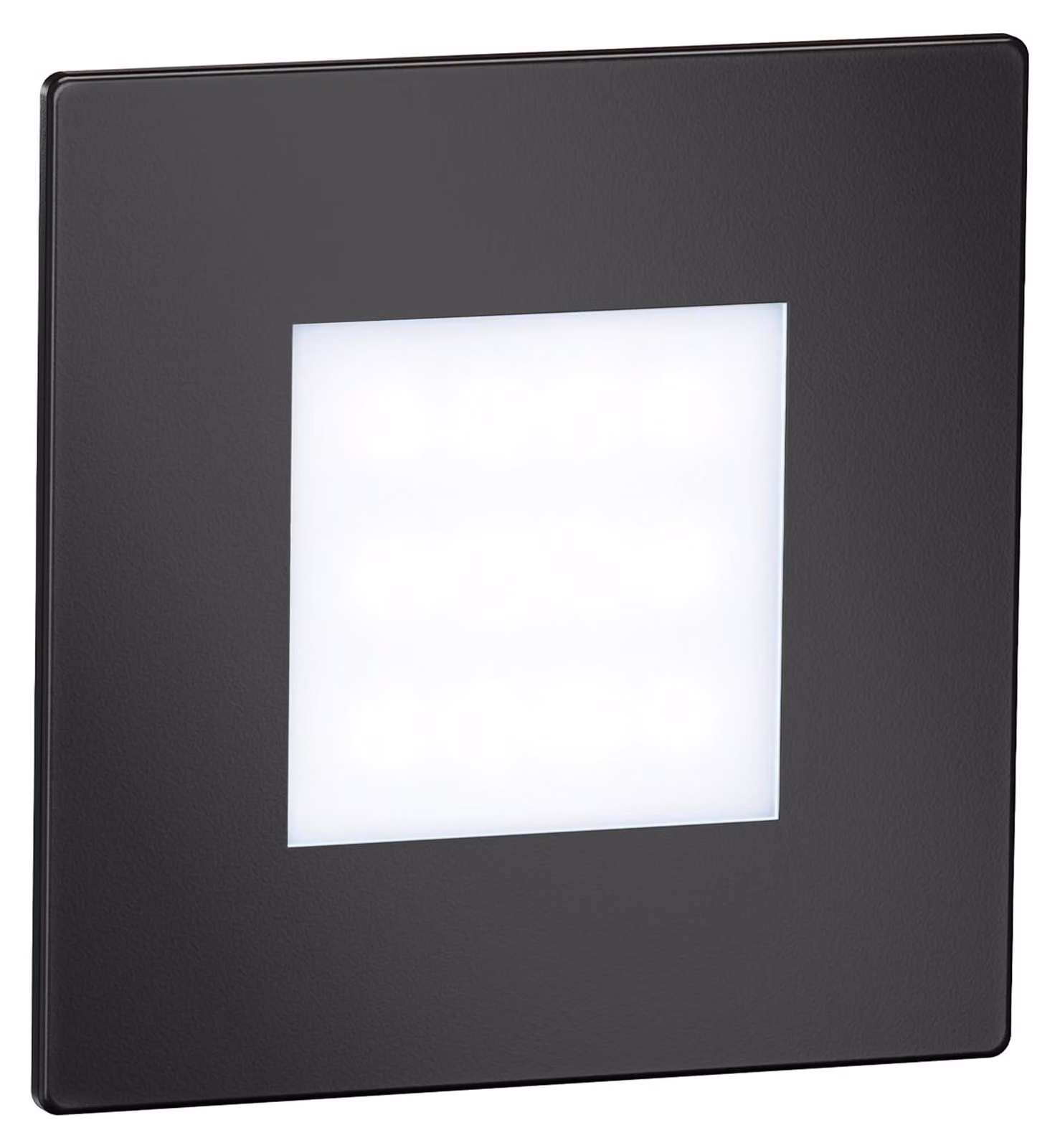 ledscom.de: Lampada a LED per scale/applique da parete FEX, per interni ed esterni, quadrata, nera, 85 x 85 mm, luce bianca fredda – Colore: nero / Temperatura di colore: bianco freddo, Quantità: 1 pezzo (confezione da 1)