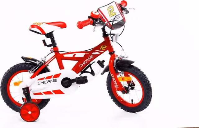 Bicicletta per bambini SCH Chicane 12 pollici in metallo, colore rosso, adatta per bambini tra 3 e 5 anni con altezza tra 85 e 105 cm – 1