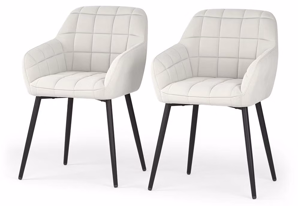 sedie Vicco Relio Beige 53.5 x 55.5 cm Set di 2, Model 59375