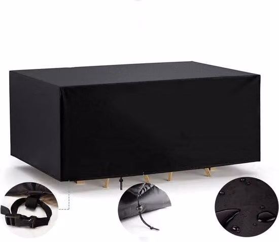 Tettoie impermeabili e antivento per mobili da giardino - 120x80x90 cm - Nero