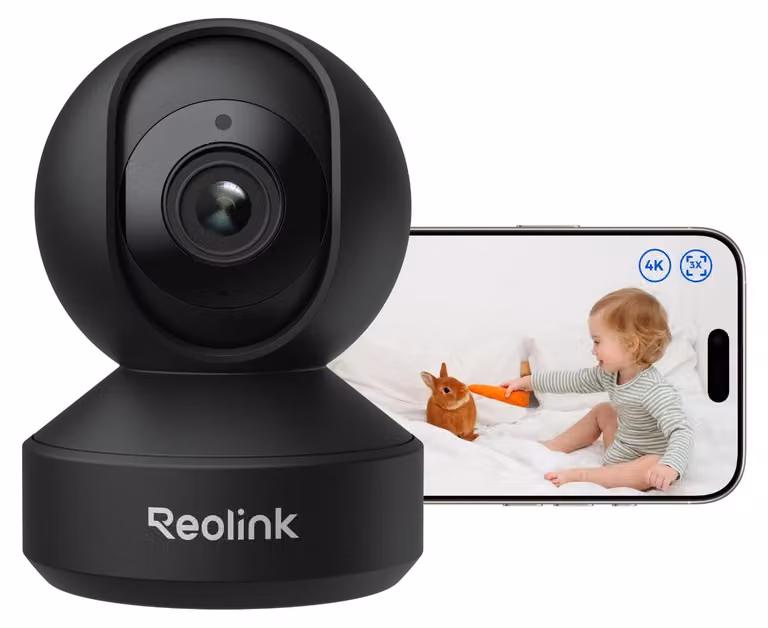 Telecamera di sicurezza Reolink 4K PTZ per interni, Wi-Fi 6 a 2,4/5 GHz, con funzione di baby monitor
