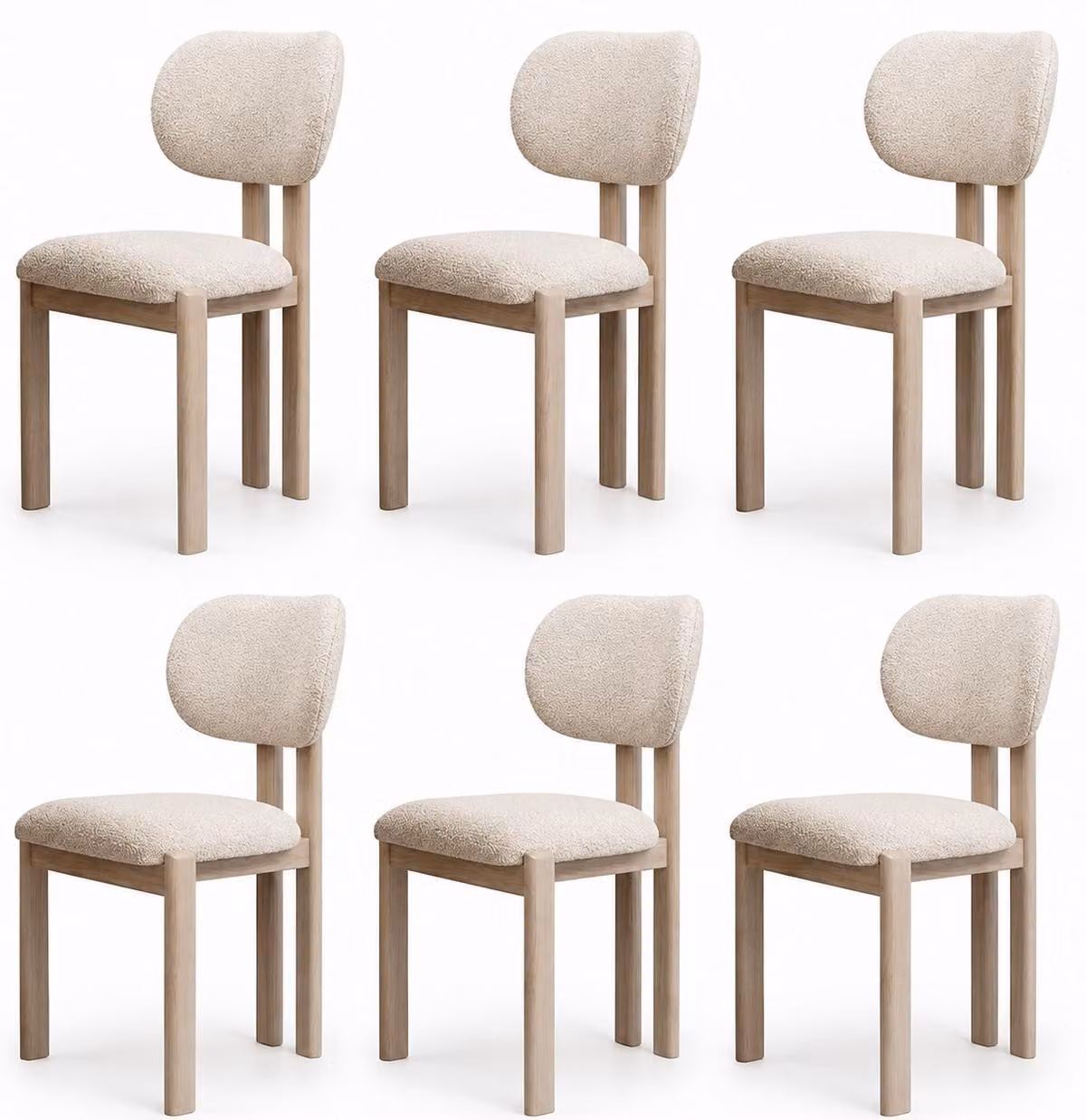 Eleganti sedie, 6 pezzi, con imbottitura di alta qualità e design raffinato