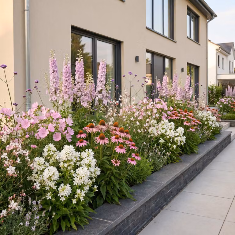 Pacchetto per bordure - Attira api e farfalle - 24 piante perenni - 3 m² - Colori assortiti - Manutenzione minima - 20-50cm - Ø11cm - Pianta da giardino