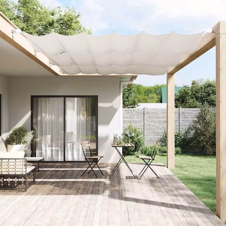 vidaXL Paravento Verticale Bianco 140x270 cm Tessuto Oxford