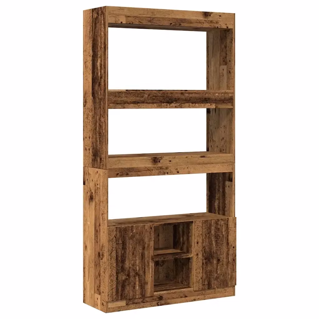 vidaXL Credenza in Legno Stile Classico Marrone con Ante a Battente L: 92 cm, P: 33 cm, H: 180 cm – 2