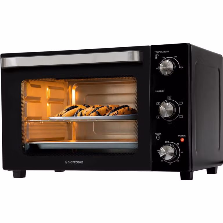 Forno Ventilato Duo Roast DICTROLUX da 35 Litri, 1500 Watt, Nero