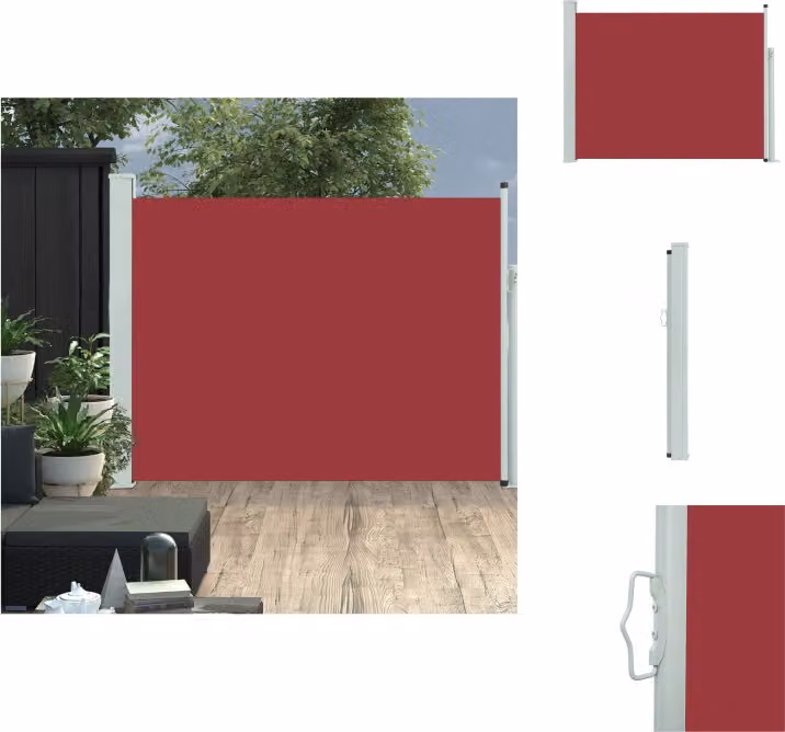 vidaXL Tenda laterale estensibile 140×500 cm rosso - Ombrelloni e tende da sole