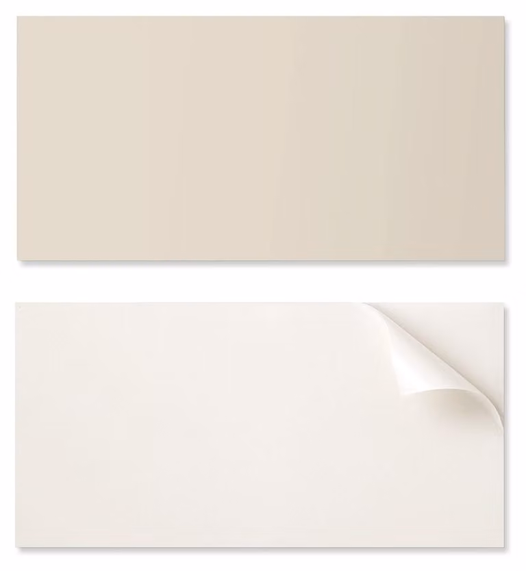 Pannello adesivo in vinile per pareti, con stampa, adatto per il bagno, dimensioni 100 x 50 cm, color beige