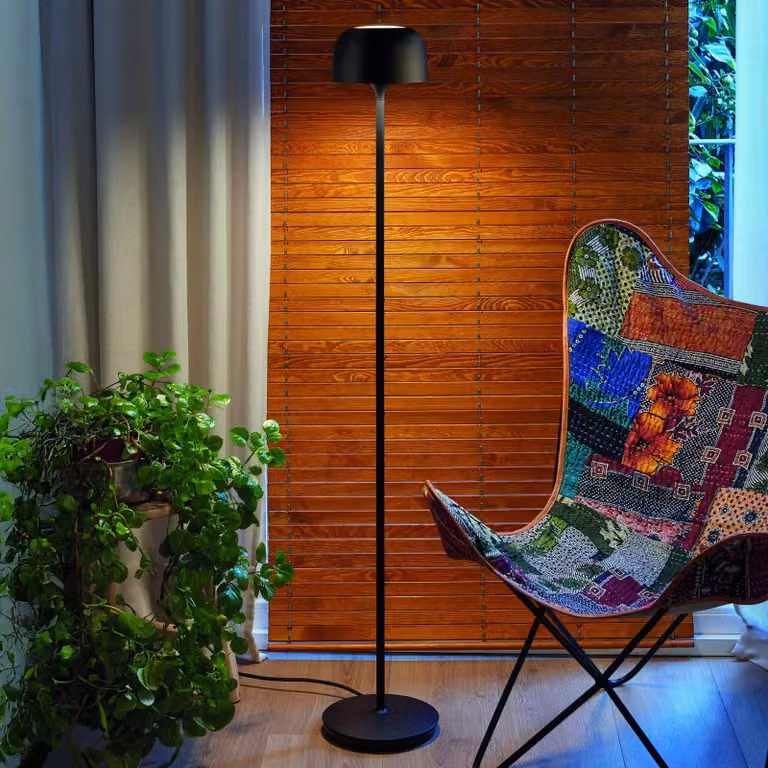 Bover Lampada da terra a LED Bol, Nero, Soggiorno / Sala da pranzo, Alluminio, Design, Lampada LED da terra