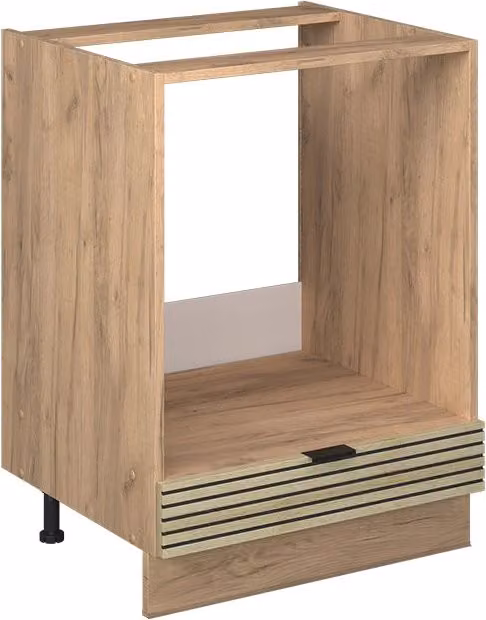 Mobile per forno da incasso Fame-Line Vicco in quercia e rovere dorato, larghezza: 60 cm