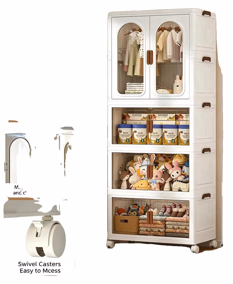 Contenitore, multifunzionale, design pieghevole, bianco - 68-4