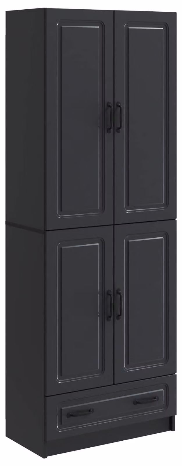 Set di armadi 2 pcs Nero Legno ingegnerizzato