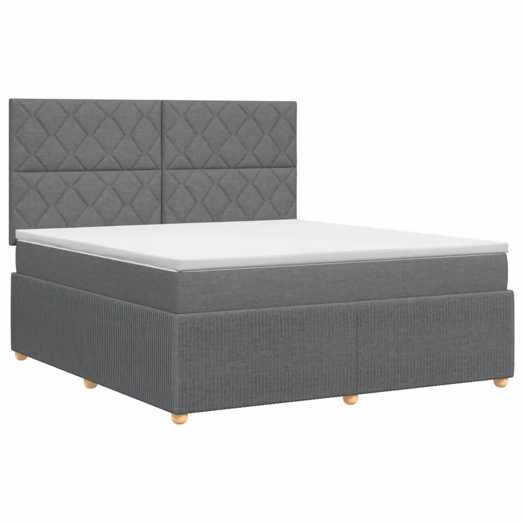 Letto box spring con materasso vidaXL Grigio Scuro L: 140 cm, P: 190 cm – 2