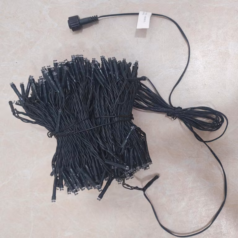Catena luminosa da 60 metri, luce bianca fredda/bianca calda, alimentazione a batteria