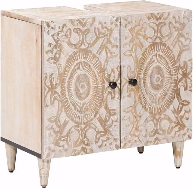 Armadio per Lavabo da Bagno con porta Bianco 62 x 33 x 58 cm 4018387
