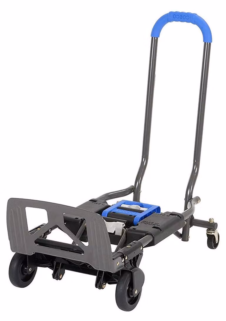 Carrello pieghevole multifunzione, blu, con portata di 135 kg